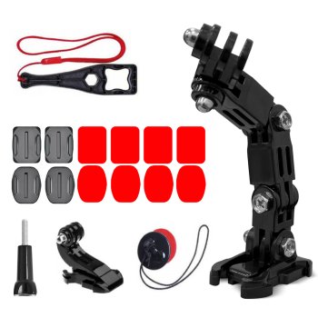 Šalmo tvirtinimo priedų rinkinys GoPro, DJI, Insta360 sporto kameroms