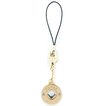 Guess telefono pakabukas Heart Diamond Charm with Rhinestones, auksinis