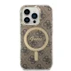 Guess rinkinys iPhone 14 Pro dėklas ir MagSafe įkroviklis GUBPP14LH4EACSW, rudas