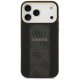 Guess 4G PU Stripe MagSafe dėklas, skirtas iPhone 17 Pro Max, juodas