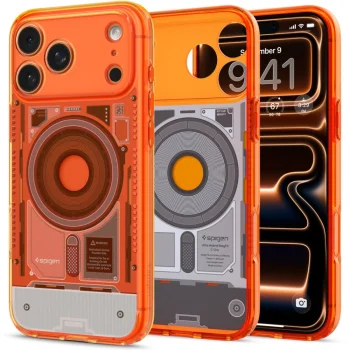 Spigen Ultra Hybrid MagSafe dėklas telefonui iPhone 18 Pro Max / 17 Pro Max, oranžinis