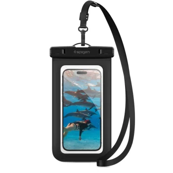 Vandeniui atsparus dėklas Spigen Aqua Shield A601 IPX8 - juodas