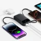 Baseus EnerFill FC31 10000mAh 22.5W Powerbank with Digital Display and 2 Built-in Cables (USB-C + Lightning) - Black