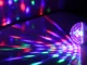 Besisukanti LED RGB lemputė E27, disko rutulys