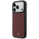 Mercedes-Benz Leather with Crossed Lines MagSafe dėklas iPhone 17 Pro Max, raudonas