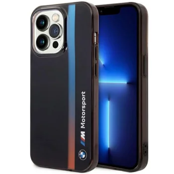 Apple iPhone 14 Pro Max 6.7" BMW IML Tricolor Stripe Case Cover (BMHCP14X22HVGV), Black