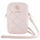 Telefono krepšelis Guess Zip Quilted 4G, rožinis