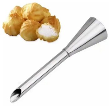 Pastry Filling Nozzle for Donuts and Cakes DA108, Silver