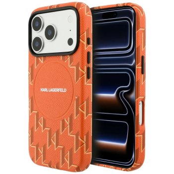 Karl Lagerfeld MagSafe dėklas iPhone 17 Pro Max, oranžinis