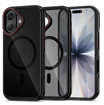 Tech-Protect MagHybrid MagSafe Case for iPhone 17 - Black / Red