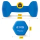 4Fizjo 1438 Cast Iron Dumbbell Set with Stand, 7 kg