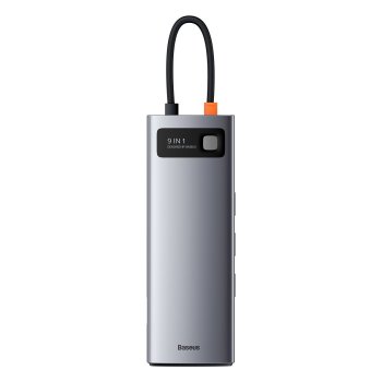 Baseus Metal Gleam Series 9-in-1 USB-C šakotuvas (3x USB 3.0, HDMI, PD, RJ45, SD/TF, VGA)