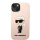 Karl Lagerfeld Silicone Ikonik dėklas iPhone 14 telefonui, rožinis