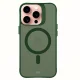 „3mk Smoke MagCase“ dėklas „iPhone 16 Pro Max“, žalias pusiau skaidrus