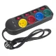 Ilgintuvas Maclean MCE229 B, 4 lizdai, 2x USB, 1.5 m, juodas