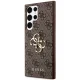 Guess 4G Big Metal Logo dėklas Samsung Galaxy S24 Ultra telefonui, rudas