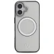 Mercedes dėklas iPhone 16 telefonui Printed Logo MagSafe, skaidrus