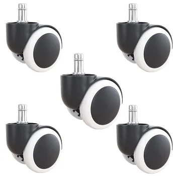 Rubber Office Chair Wheels, Set of 5