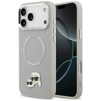 Karl Lagerfeld Karl & Choupette Pins MagSafe Phone Case Cover iPhone 17 Pro Max - Gray
