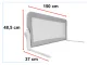 Apsauginė lovos užtvara 150cm, pilka
