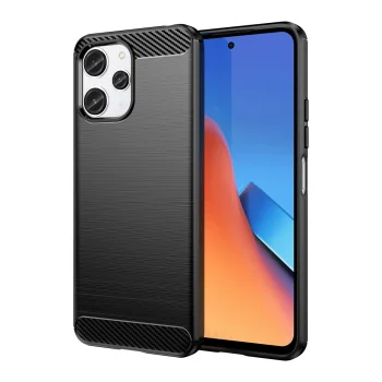 Hurtel Carbon dėklas skirtas Xiaomi Redmi 12, juodas