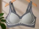 Women\'s Seamless Sports Bra with Push-Up Pads, Grey, Size M