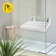 4FIZJO Wall-Mounted Folding Shower Seat, White