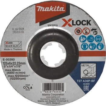 Šlifavimo diskas metalui Makita E-00393 125 x 6 mm X-LOCK