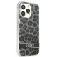 Guess Leopard dėklas iPhone 13 / 13 Pro modeliams, pilkas