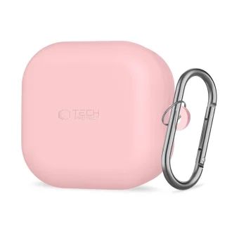 Tech-Protect Silicone Hook ausinių dėklas Samsung Galaxy Buds 4 / Buds 4 Pro, juodas
