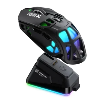 Belaidė žaidimų pelė ONIKUMA DM09, 24 000 DPI, 2.4 GHz / BT / USB-C, juoda