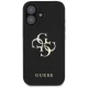 Guess Grained Big 4G Logo dėklas, skirtas iPhone 16, juodas