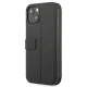 BMW Signature atverčiamasis odinis dėklas iPhone 13 mini, juodas