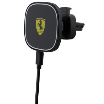 Ferrari MagSafe 2023 belaidis automobilinis įkroviklis 15W FECHMGLK, juodas
