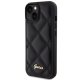 Guess dėklas iPhone 15 telefonui Quilted Metal Logo, juodas