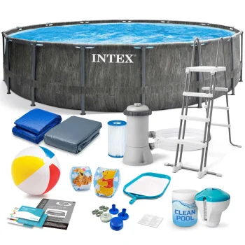 Karkasinis baseinas Intex 26742 457 x 122 cm su siurbliu ir priedais