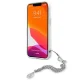 Guess iPhone 13 mini dėklas Peony Chain Collection, sidabrinis