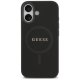Guess Saffiano Classic Logo MagSafe dėklas iPhone 17 telefonui, juodas