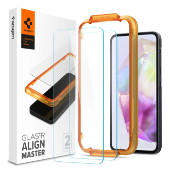Spigen Glass tR AlignMaster Screen Protector for Samsung Galaxy A55 (2 Pack)