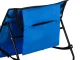 Folding beach mat lounger with backrest and bag, dark blue