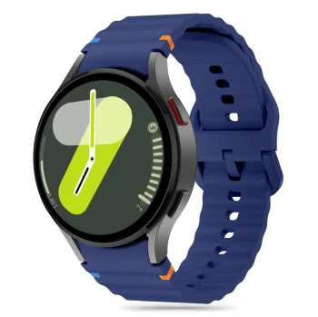 Tech-Protect Silicone Sport Strap for Samsung Galaxy Watch 4 / 5 / 6 / 7 / FE, Blue