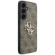 Dėklas Guess Leather 4G Metal Logo, skirtas Samsung Galaxy S26 FE, rudas