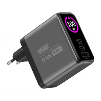Tinklo įkroviklis Newell GaN 100 W TFT, 2x USB-C, 1x USB-A