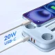 Orico AP3 GaN 20W 5in1 ilgintuvas 2x AC, 2x USB-A, 1x USB-C, Mėlynas
