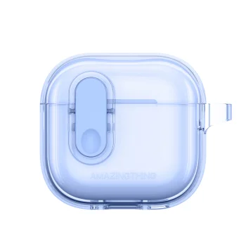 Ausinių dėklas AmazingThing Minimal, skirtas Apple AirPods 4, ultramarinas