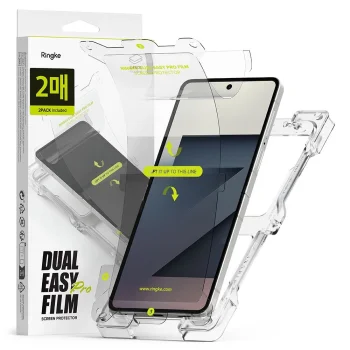 Ringke Dual Easy Pro Protective Film for Samsung Galaxy Z Flip 7 (2-pack), Transparent