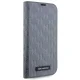 Karl Lagerfeld iPhone 14 Pro atverčiamas dėklas Saffiano Monogram, sidabrinis