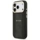 Guess dėklas iPhone 17 Pro telefonui 4G PU Stripe MagSafe, juodas