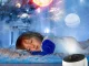 LED žvaigždžių projektorius planetariumas su 12 skaidrių, baltas