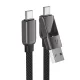 Laidas Acefast C13-04 USB-C – USB-A / USB-C 480Mb/s 3A 1.2m, juodas